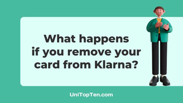What happens if you remove your card from Klarna