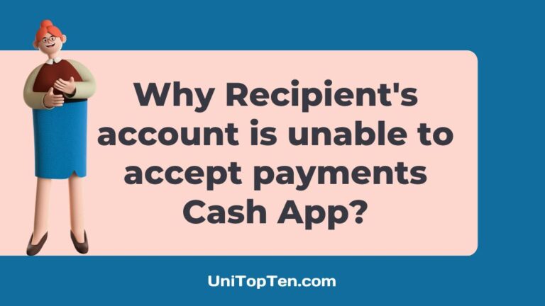 Why Recipient's account is unable to accept payments Cash App