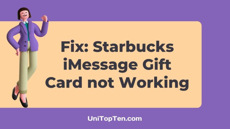 Fix Starbucks iMessage Gift Card not Working