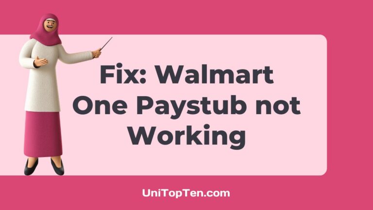 Fix Walmart One Paystub not Working