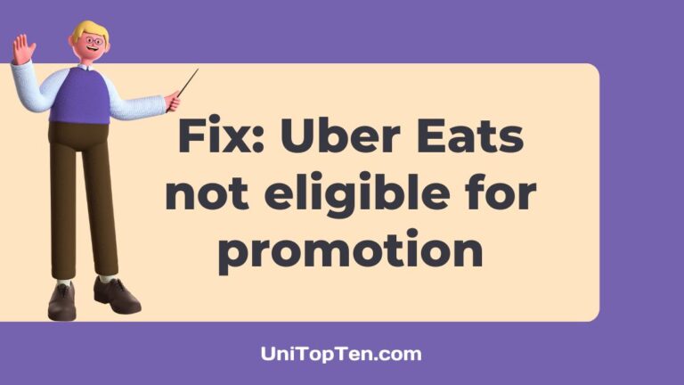 Uber eats not eligible for promotion