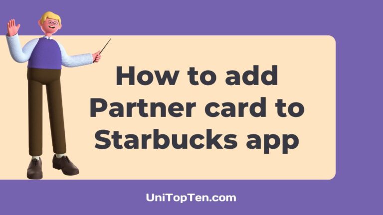 How to add Partner card to Starbucks app