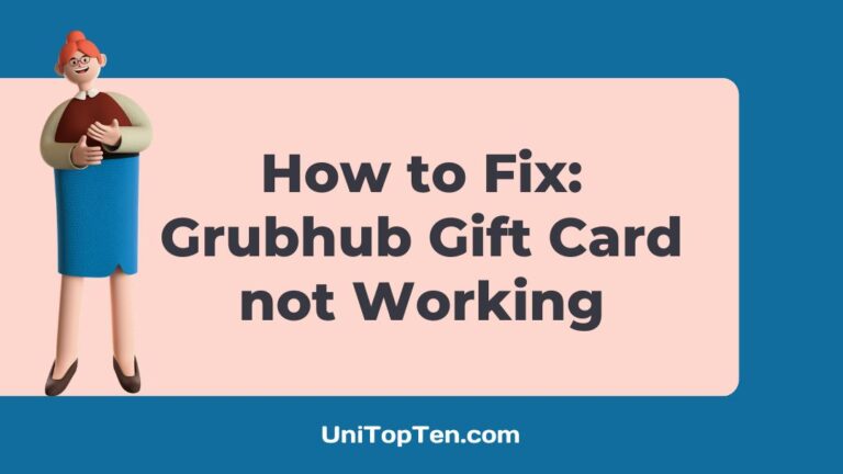 Grubhub Gift Card not Working