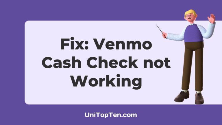 Venmo Cash Check not Working