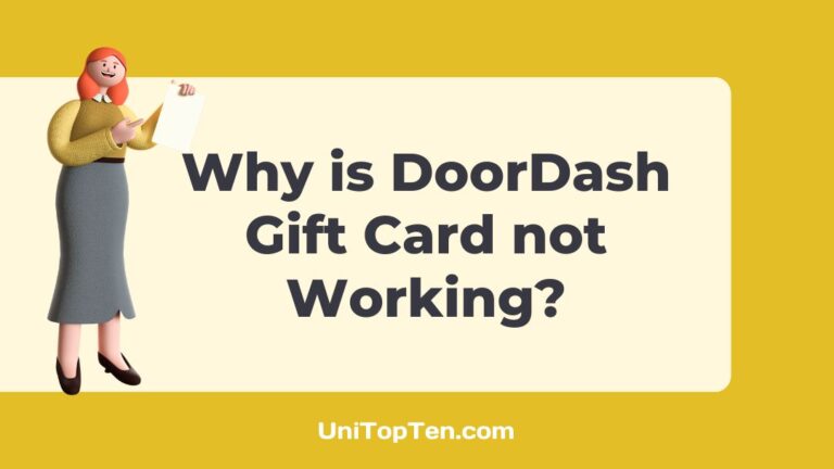 Why is my DoorDash Gift Card not Working