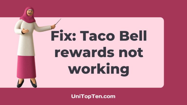 Fix Taco Bell rewards not working