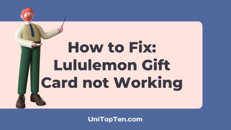 Fix Lululemon Gift Card not Working