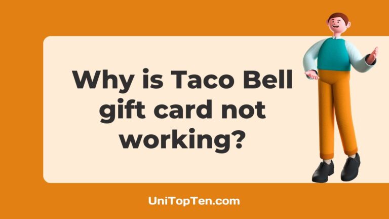 Why is my Taco Bell gift card not working