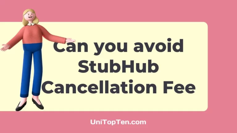 Can you avoid StubHub Cancellation Fee