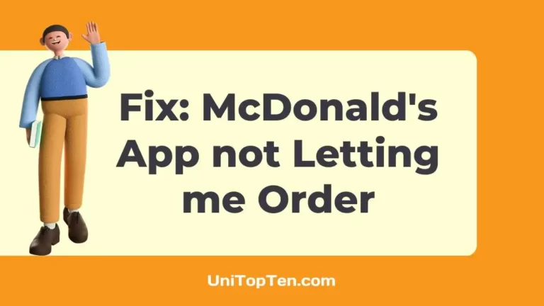 Fix McDonalds App not Letting me Order
