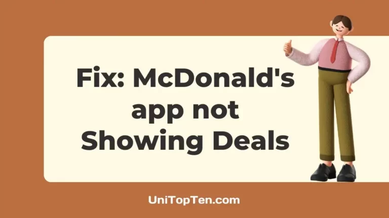 Fix McDonalds app not Showing Deals