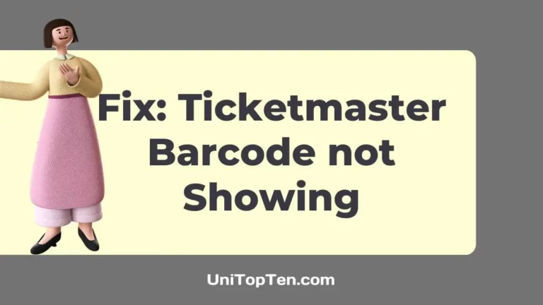 Fix Ticketmaster Barcode not Showing