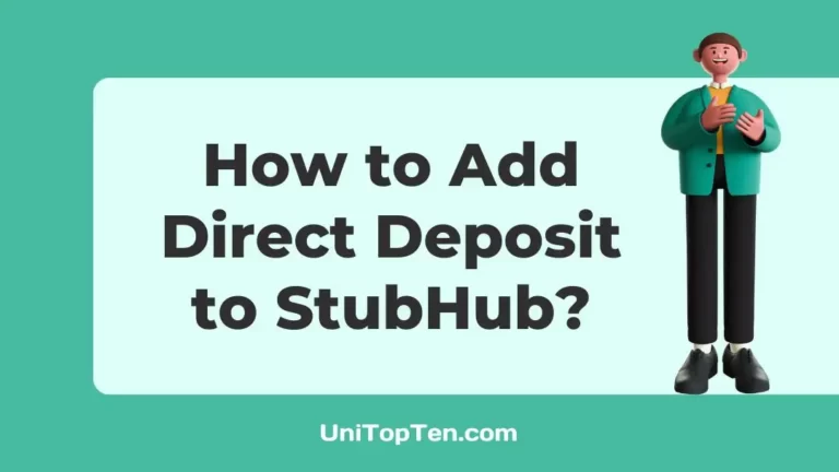 How to Add Direct Deposit to StubHub