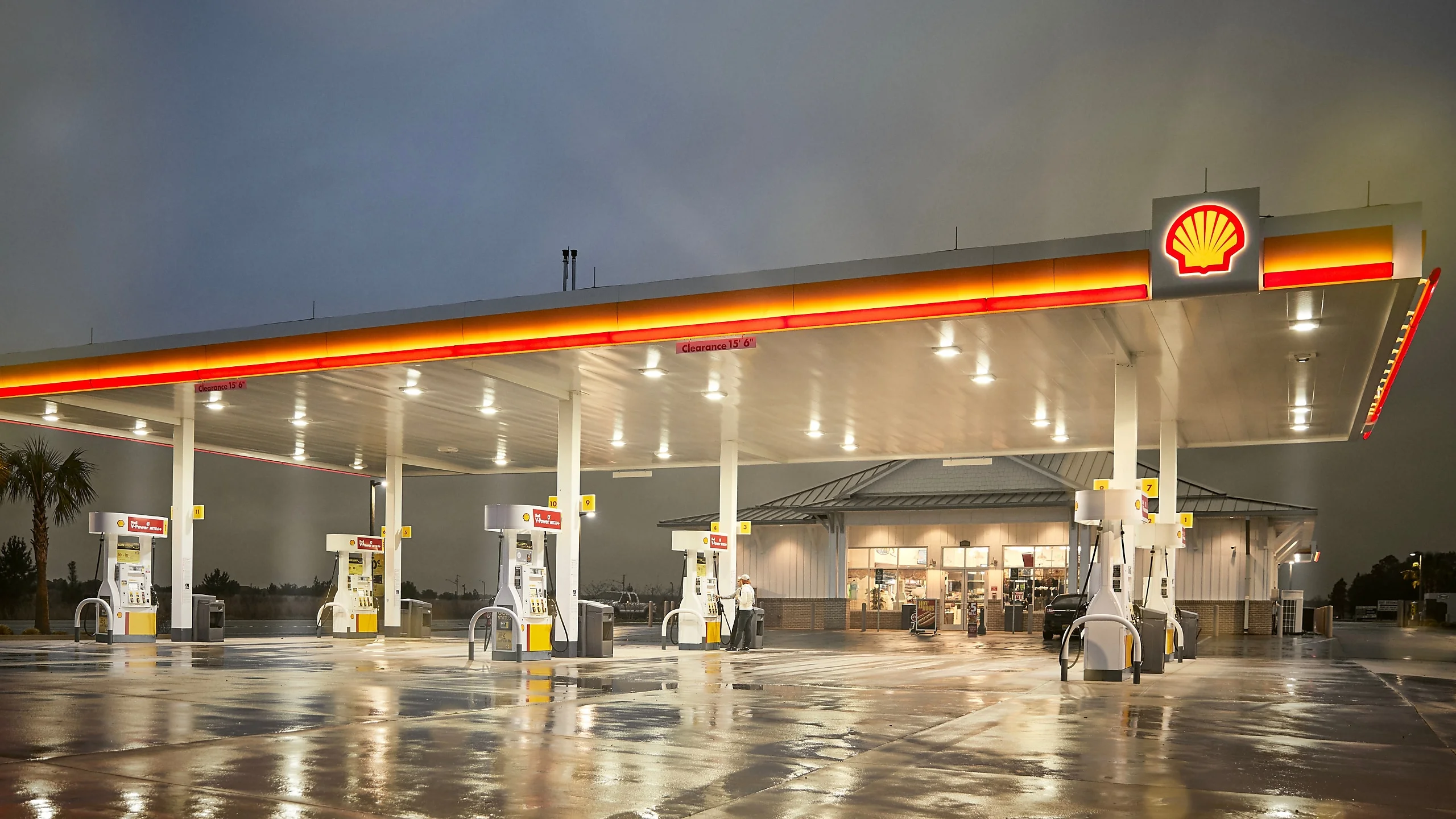 Shell gas station in USA