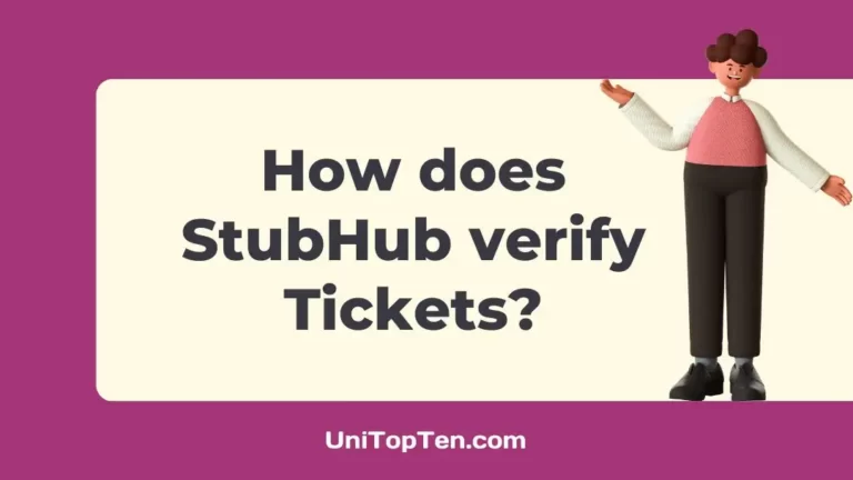 How does StubHub verify Tickets
