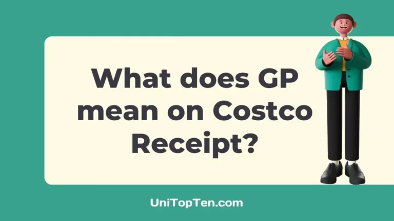What does GP mean on Costco Receipt