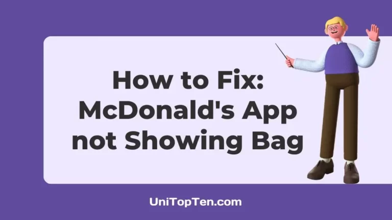 Fix McDonalds App not Showing Bag 2